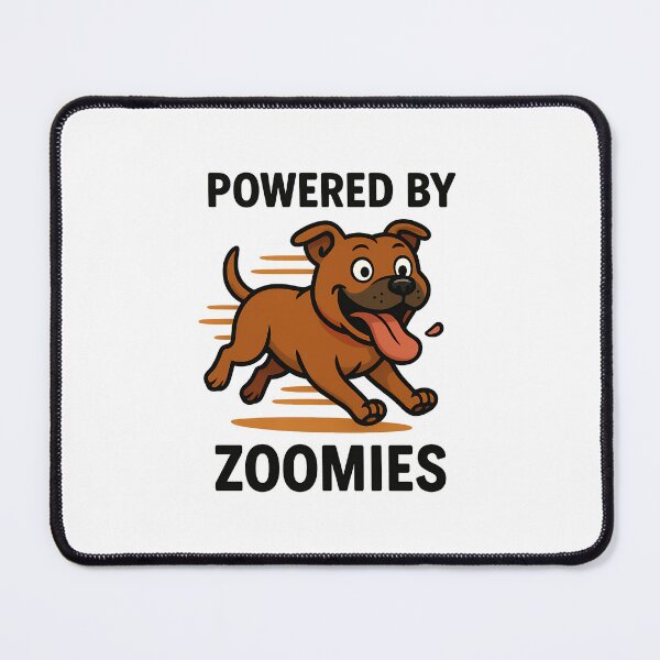 Item preview, Powered by Zoomies - Funny Staffy Dog Design designed and sold by BestFriendTees.