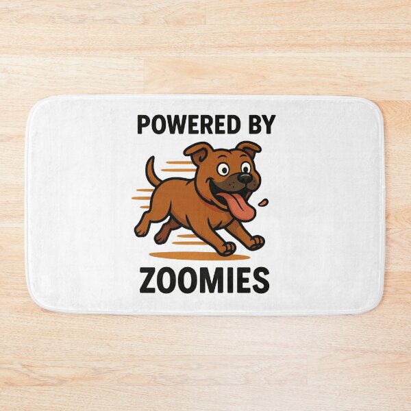 Item preview, Powered by Zoomies - Funny Staffy Dog Design designed and sold by BestFriendTees.