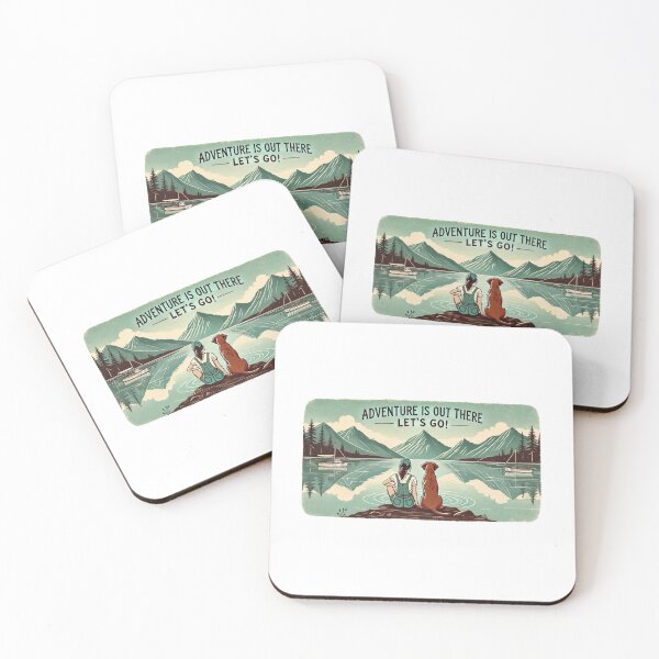 Item preview, Adventure Is Out There Girl and Dog Illustration designed and sold by InspiredbyNala.
