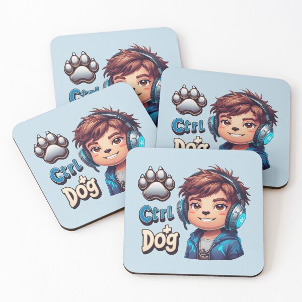 Item preview, CTRL + DOG Gamer Boy – Cute Chibi Headphones Dog Lover designed and sold by SamartkitDesign.
