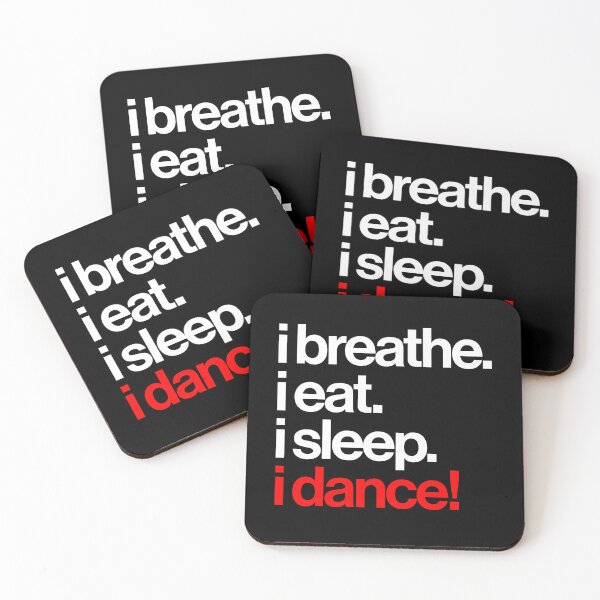 Item preview, Breathe Eat Sleep Dance (White text) designed and sold by Kipepeo Design Ltd..