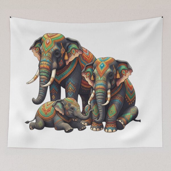 Item preview, elephant family designed and sold by PP&RAINBOW SHOP.