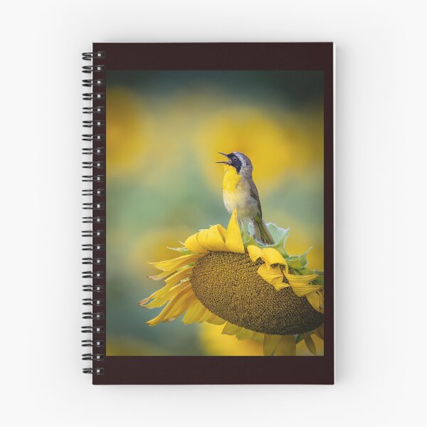 Item preview, Common Yellowthroat Singing on a Sunflower designed and sold by Shannon Emmel .