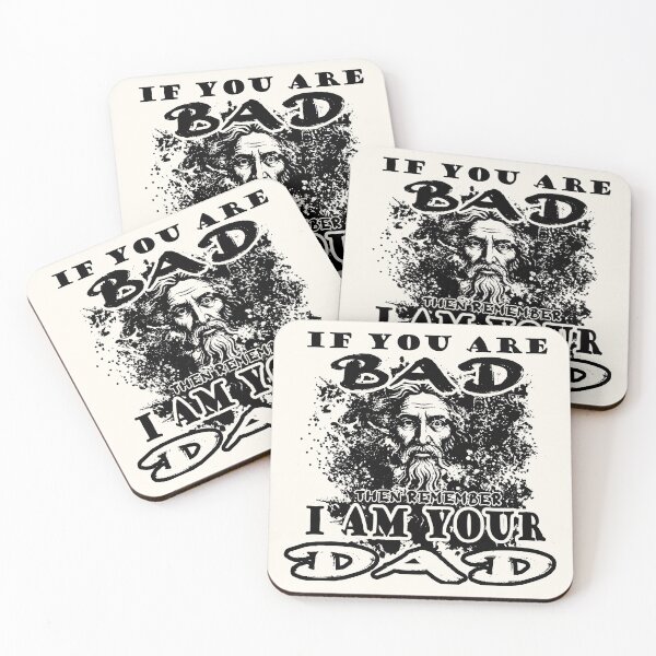 Item preview, Funny Christian Typographic Quote – If You Are Bad Then Remember I Am Your Dad | black design designed and sold by ZechJohnRB.