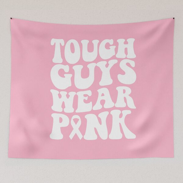 Item preview, Tough Guys Wear Pink Shirt – Breast Cancer Awareness Ribbon Design designed and sold by Alluka Brand.
