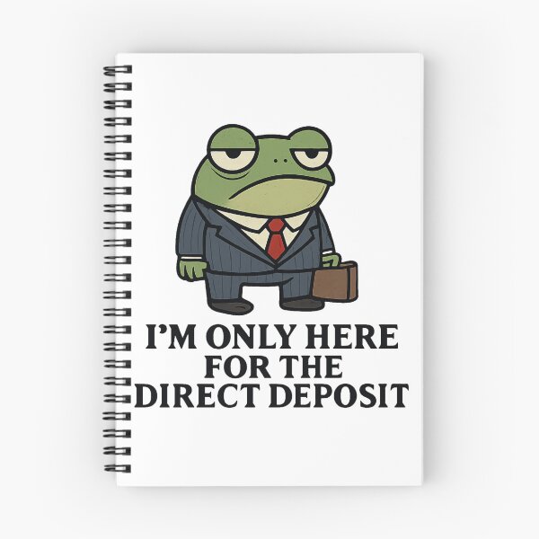 Item preview, Tired Frog Business Man Direct Deposit Meme designed and sold by Need-Foal.
