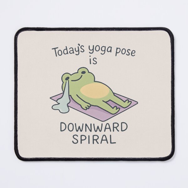 Item preview, Todays Yoga Pose Downward Spiral Cute Yoga Frog designed and sold by thecatcouch.