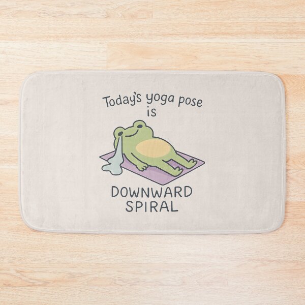 Item preview, Todays Yoga Pose Downward Spiral Cute Yoga Frog designed and sold by thecatcouch.