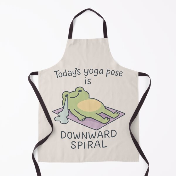 Item preview, Todays Yoga Pose Downward Spiral Cute Yoga Frog designed and sold by thecatcouch.