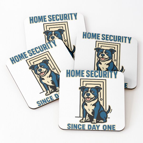 Item preview, Home Security Since Day One - Funny Staffy Dog Design designed and sold by BestFriendTees.