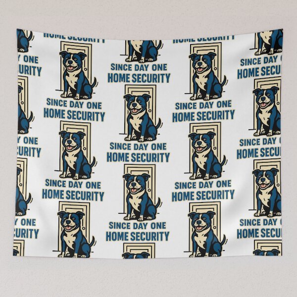 Item preview, Home Security Since Day One - Funny Staffy Dog Design designed and sold by BestFriendTees.