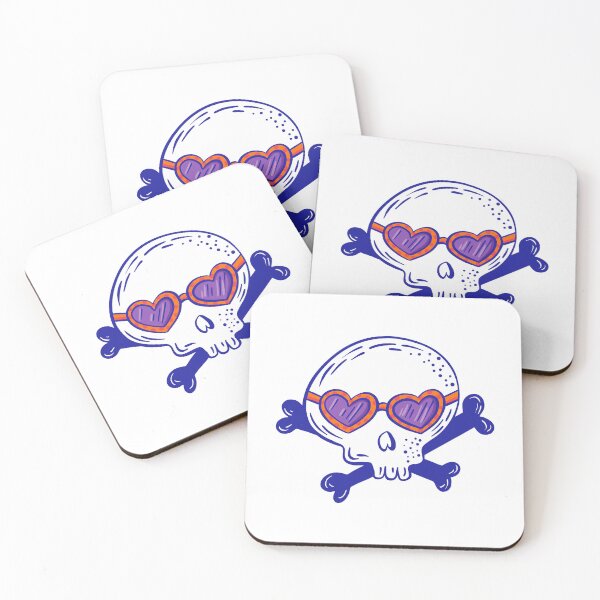 Item preview, Funky Heart Glasses Skull designed and sold by Farissa Designs.