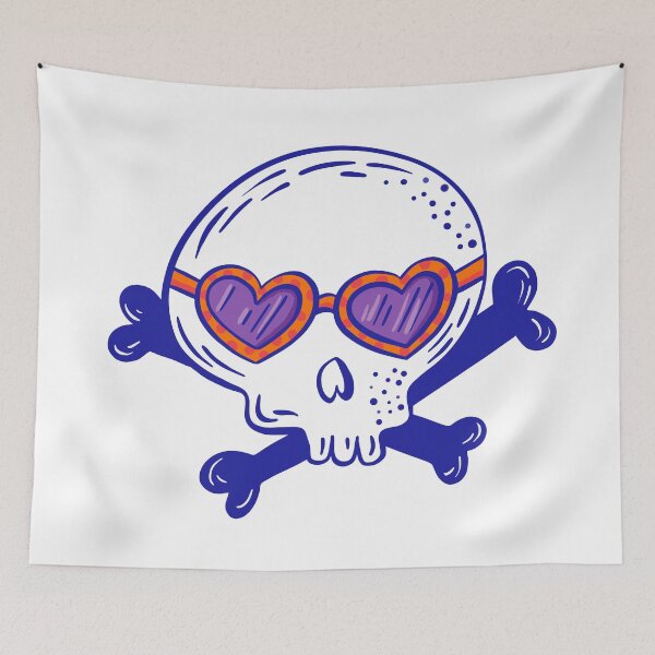 Item preview, Funky Heart Glasses Skull designed and sold by Farissa Designs.