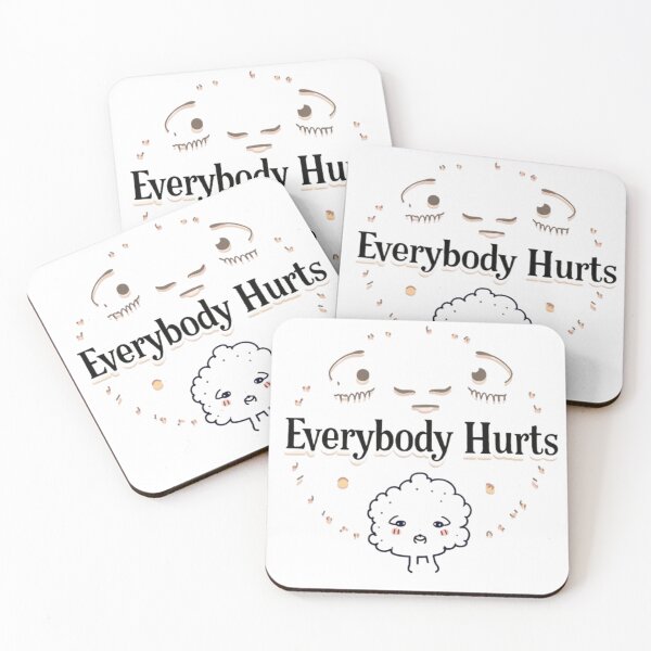 Item preview, Everybody Hurts Sad Cute Cartoon Design designed and sold by Bareradesigns.