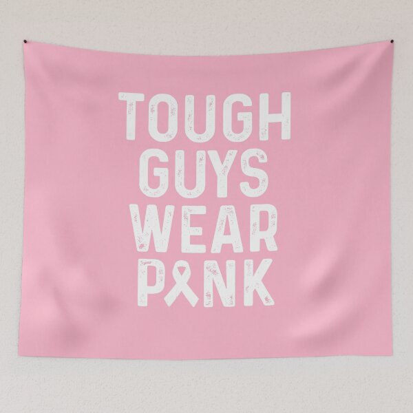 Item preview, Tough Guys Wear Pink Shirt – Breast Cancer Awareness Ribbon Design designed and sold by Alluka Brand.
