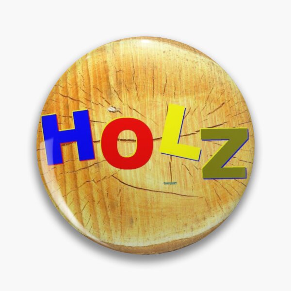 Item preview, Tree disc with the word HOLZ in colour designed and sold by ZoffArt-Shop.