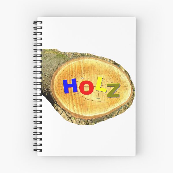 Item preview, Tree disc with the word HOLZ in colour designed and sold by ZoffArt-Shop.