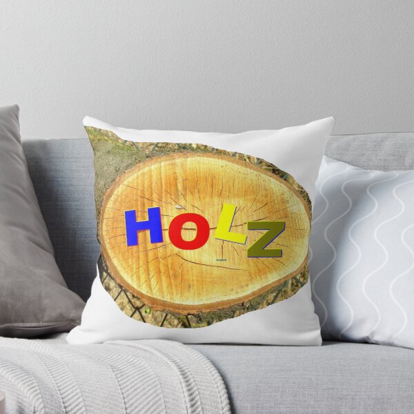 Item preview, Tree disc with the word HOLZ in colour designed and sold by ZoffArt-Shop.