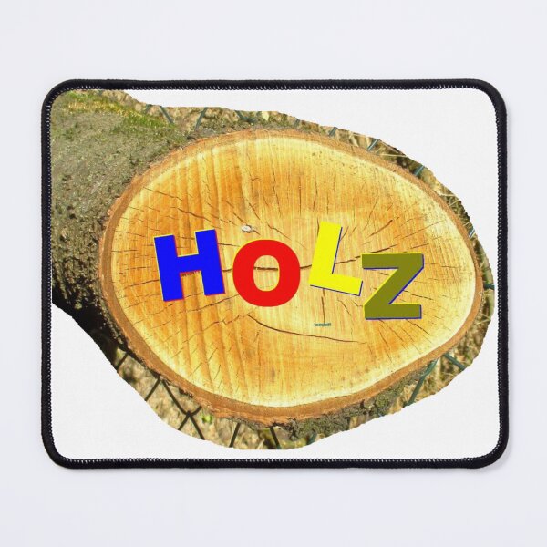 Item preview, Tree disc with the word HOLZ in colour designed and sold by ZoffArt-Shop.