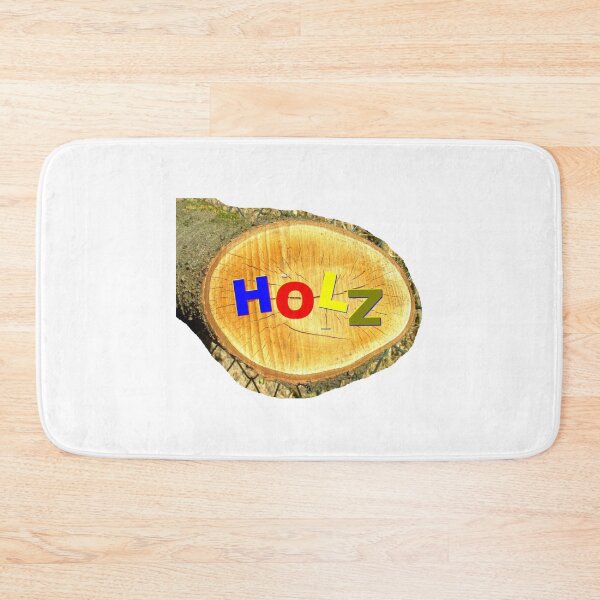 Item preview, Tree disc with the word HOLZ in colour designed and sold by ZoffArt-Shop.