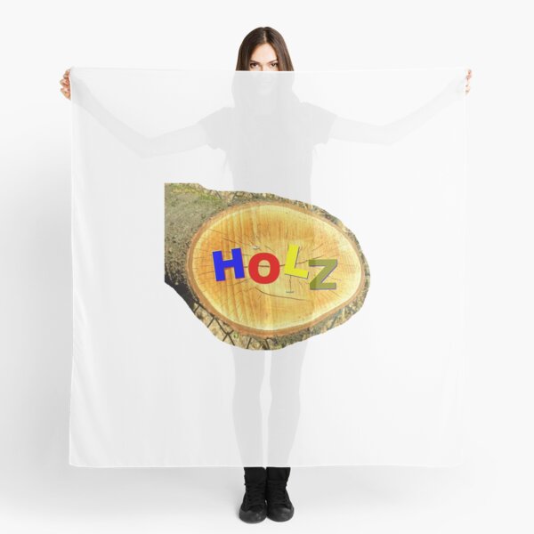 Item preview, Tree disc with the word HOLZ in colour designed and sold by ZoffArt-Shop.