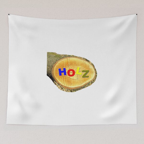 Item preview, Tree disc with the word HOLZ in colour designed and sold by ZoffArt-Shop.