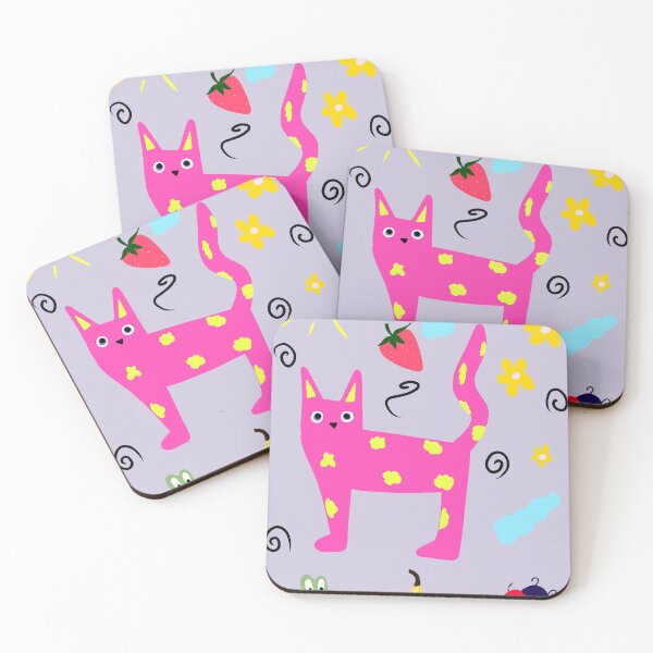 Item preview, A pink cat, a banana, and a frog walk into a print… designed and sold by GetBaked Clay by Ally.