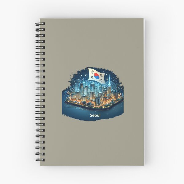 Item preview, Yeongdeungpo Seoul 3D Nightscape with Korean Flag,  designed and sold by PaintMeWorld.