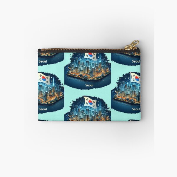 Item preview, Yeongdeungpo Seoul 3D Nightscape with Korean Flag,  designed and sold by PaintMeWorld.