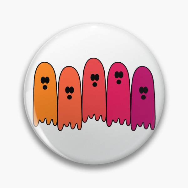Item preview, A Row of Cute and Colorful Spooky Autumn Ghosts - Halloween Ghosts designed and sold by EpicCreation.