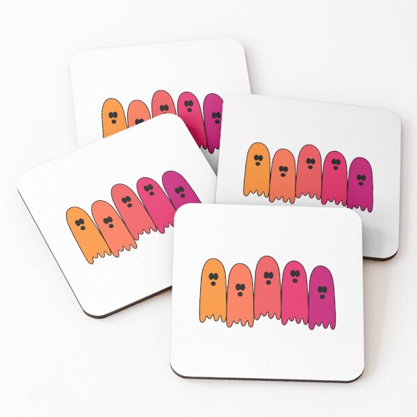 Item preview, A Row of Cute and Colorful Spooky Autumn Ghosts - Halloween Ghosts designed and sold by EpicCreation.