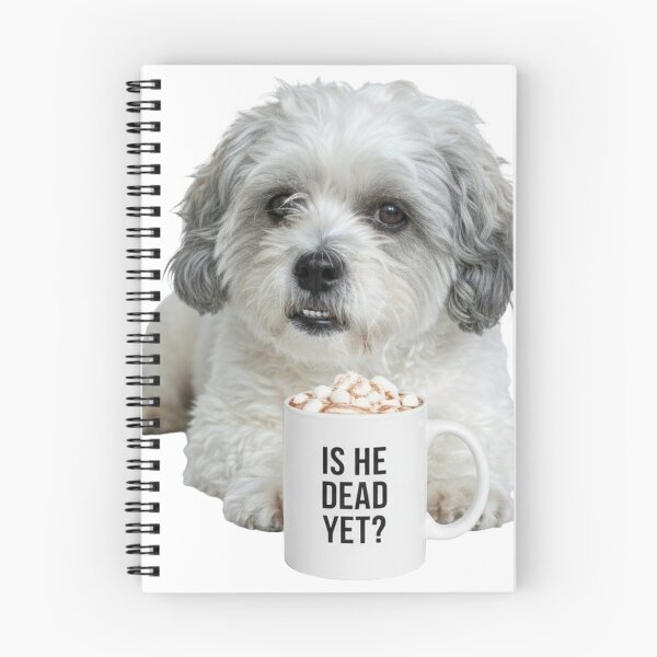 Item preview, Is He Dead Yet? Anti-Trump Fluffy Dog Mug Design designed and sold by DooodleGod.