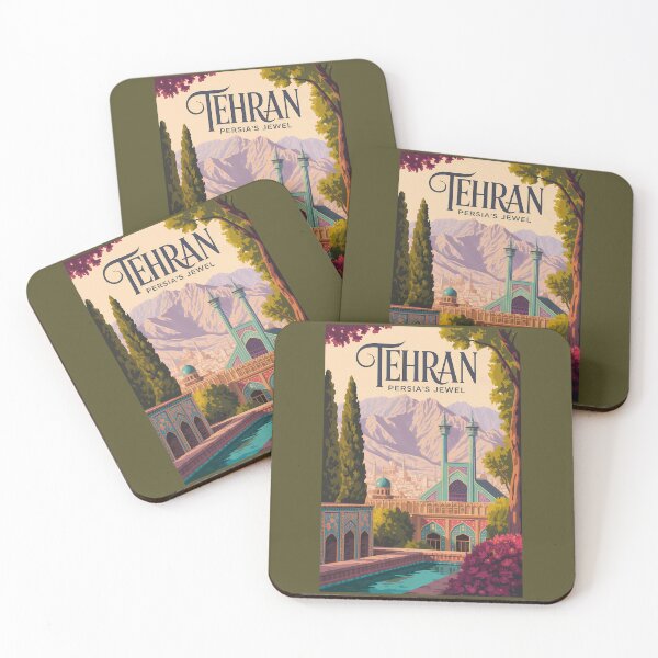 Item preview, Tehran Iran Persia Illustration Travel Art Vintage designed and sold by KrisSidDesigns.