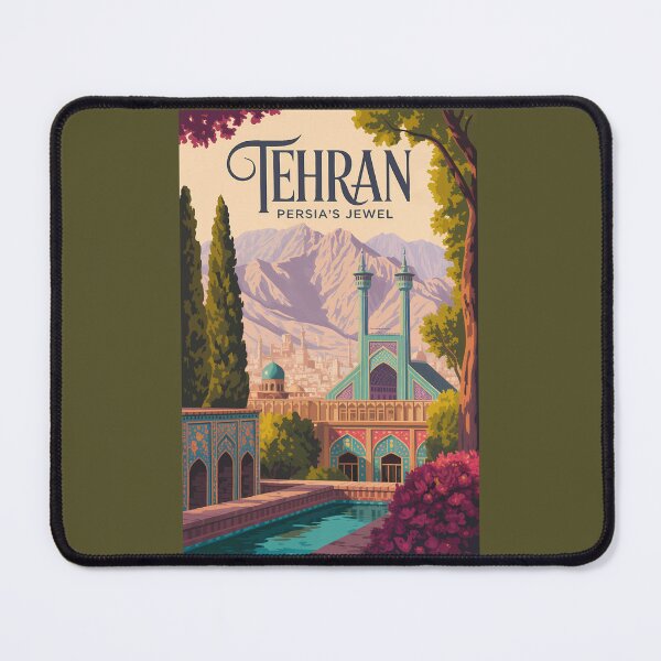 Item preview, Tehran Iran Persia Illustration Travel Art Vintage designed and sold by KrisSidDesigns.