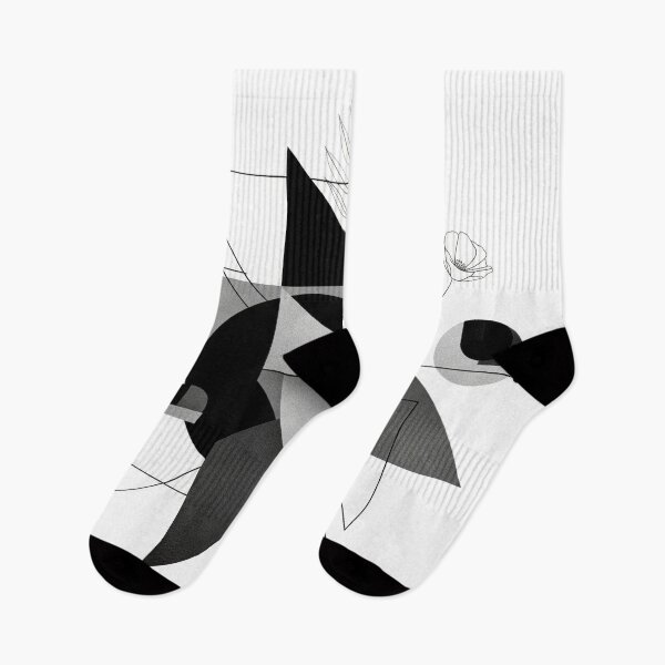 Item preview, Geometric Floral Abstract | Modern Black and White Aesthetic designed and sold by Apex Designs.