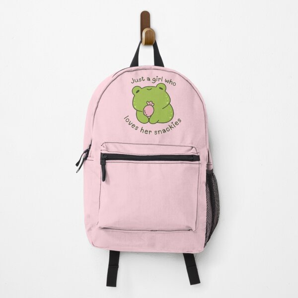 Item preview, Just A Girl Who Loves Her Snackies Frog designed and sold by MiaBellaGirl.