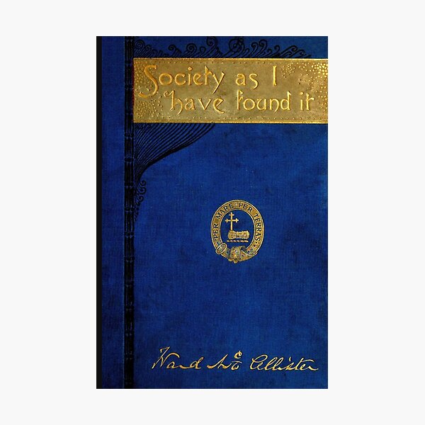 Item preview, Society as I Have Found It — Restored 1890 Gilded Age Classic (Book Cover) designed and sold by WheelieGdArt.
