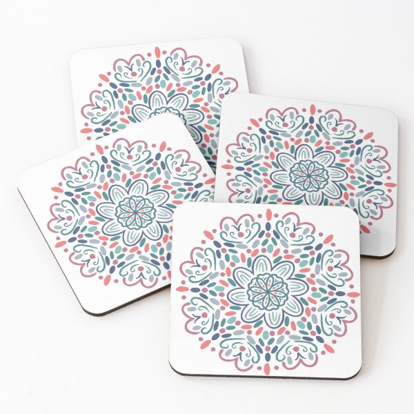 Item preview, Mandala-Coral-Teal designed and sold by Sklamen.
