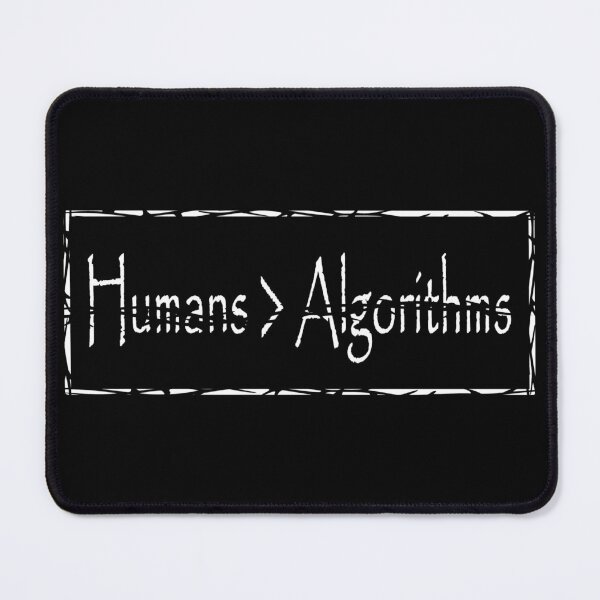 Item preview, Humans Greater Than Algorithm – Faith in Humanity Christian perspective Minimalist Typographic Design | White designed and sold by ZechJohnRB.