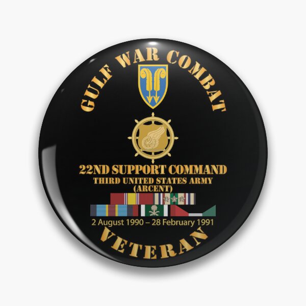 Item preview, Army - Gulf War Combat Vet w  22nd Support Command - 3rd Army X 300 designed and sold by Military Insignia Products.
