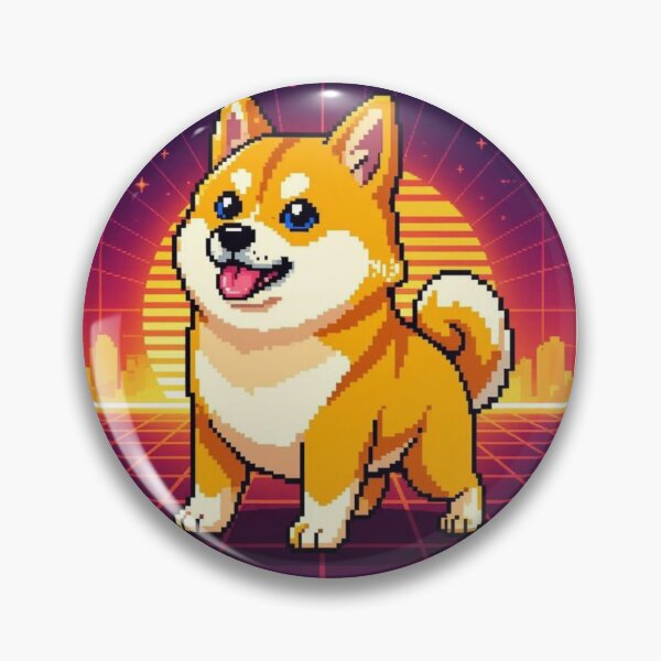 Item preview, Dogecoin Pixel Art Tee – Retro 8-Bit Gaming Shiba Inu Shirt designed and sold by CryptoThreads4 You.