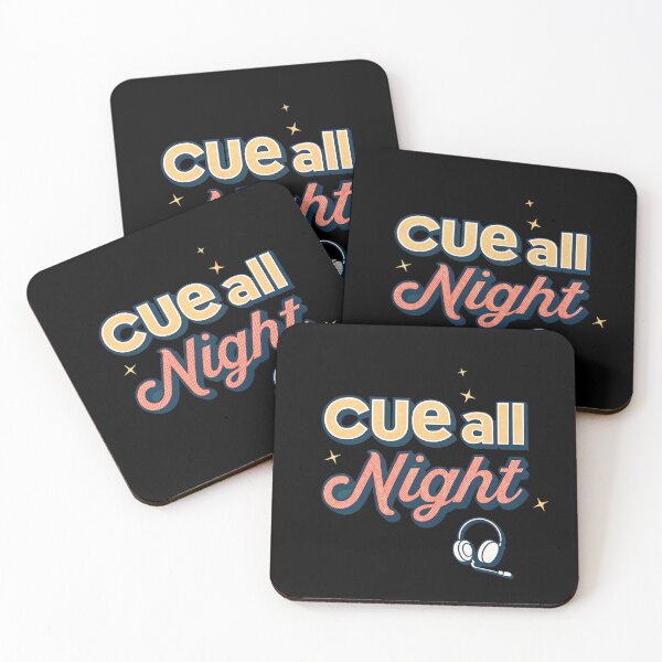 Item preview, Cue All Night – Retro Stage Manager Typography Design with Headset & Lights designed and sold by VividOrganica.