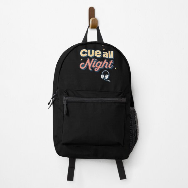 Item preview, Cue All Night – Retro Stage Manager Typography Design with Headset & Lights designed and sold by VividOrganica.