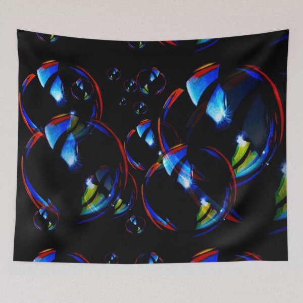 Item preview, Black and Rainbow Bubbles designed and sold by Pennypaints.