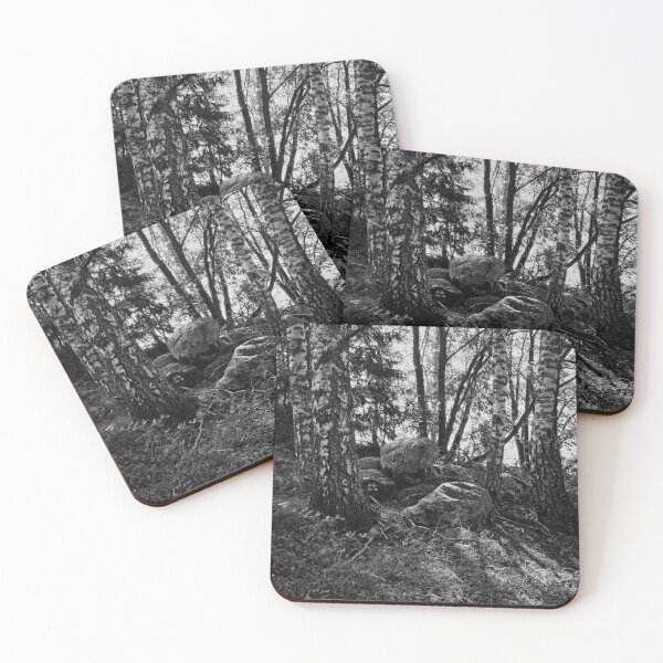 Item preview, Stones and birches. Siuro summer 2025 bw designed and sold by Jouko Lehto Photography.