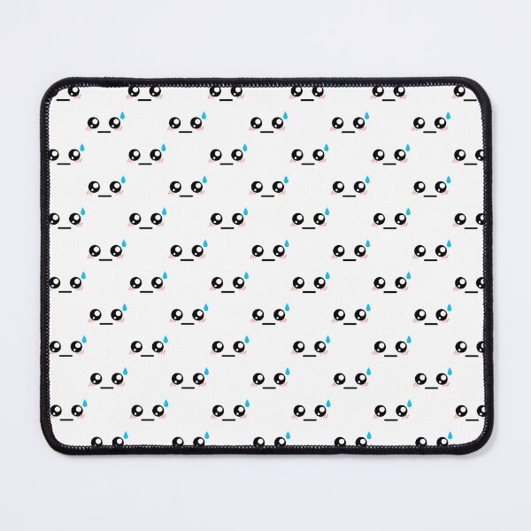 Item preview, Cute kawaii awkward face pattern designed and sold by BlushyPrint.