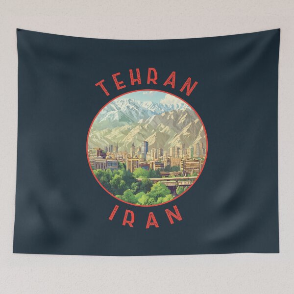 Item preview, Tehran Iran Retro Distressed Circle designed and sold by KrisSidDesigns.