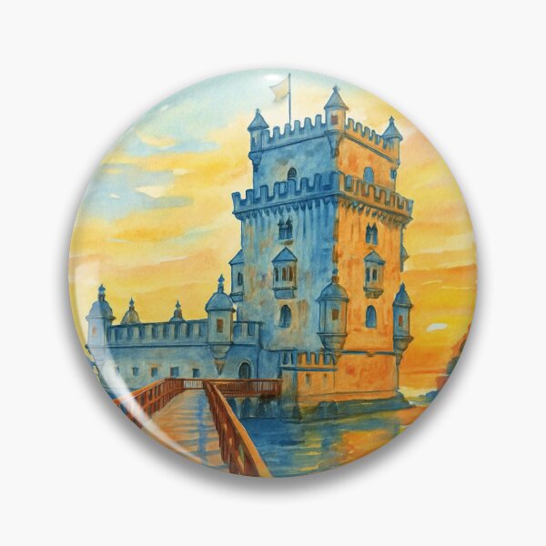 Item preview, Torre de Belém at Sunset – Lisbon Landmark Poster designed and sold by LalaMyArt.