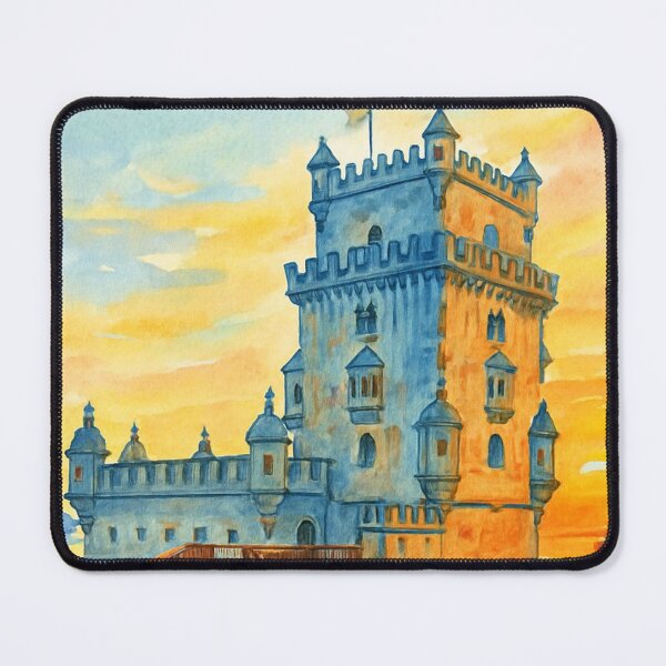 Item preview, Torre de Belém at Sunset – Lisbon Landmark Poster designed and sold by LalaMyArt.