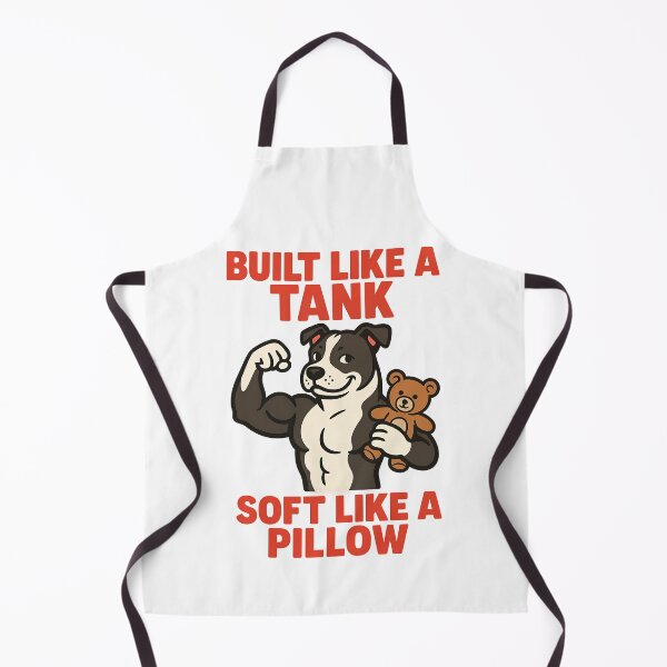 Item preview, Built Like a Tank Soft Like a Pillow - Funny Staffy Dog Design designed and sold by BestFriendTees.